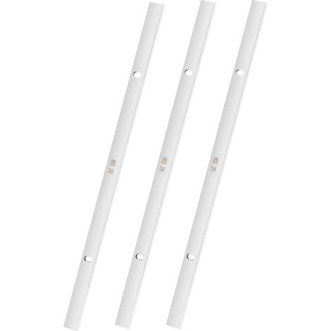 Lames de rabot 33 cm, acier rapide trempé HRC55-60, épaisseur 2 mm, trous de montage précis, lot de 3 pour menuiserie, bricolage et industrie. (1/5)