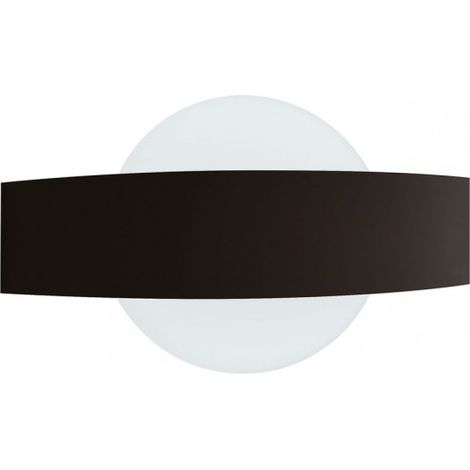 Applique a parete de parete circ.8w 4000k arco nero 630 lm ip20 13x24x5 cm