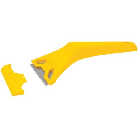 Grattoir pour vitres – Grattoir de nettoyage et décontamination – Grattoir pour retirer les résidus d'adhésif sur vitres – 180 x 20 mm (1/4)