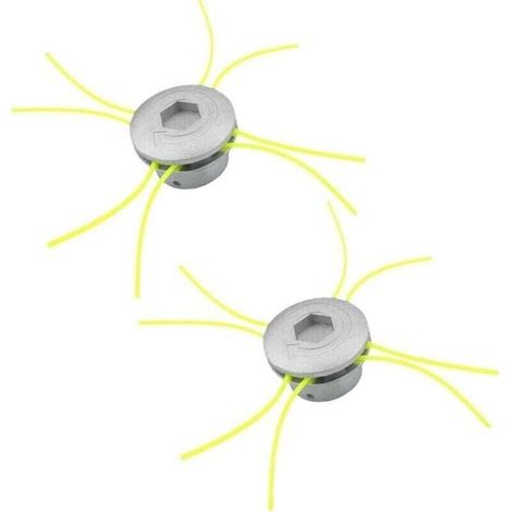 Testina di taglio per decespugliatore, testina in alluminio a 2 pezzi, testina a 8 fili, testina universale per decespugliatore da giardino e accessori per tosaerba -Crezuo