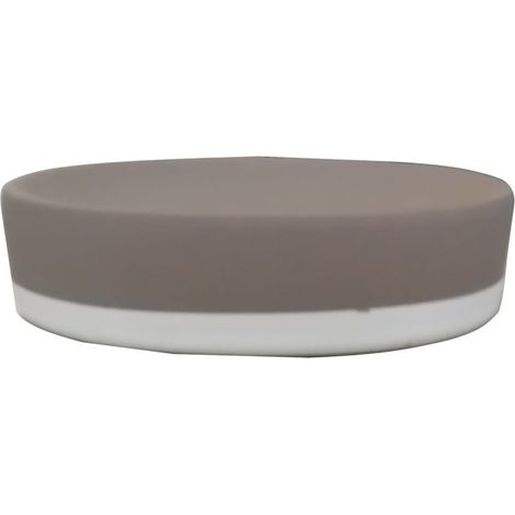 Seifenschale Mizar tortora 12,3 x 9 x 3 cm aus Keramik