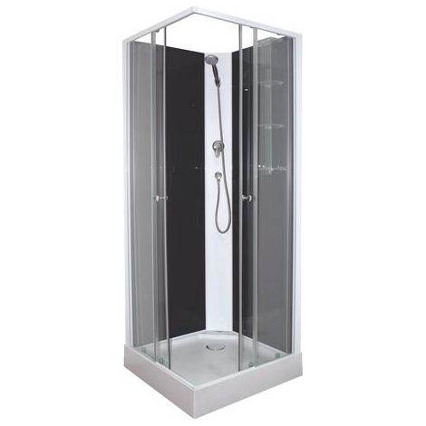 ONDEE ZEN - Cabine de douche MELIA - Sans silicone - 80x80cm - Profilés aluminium - Blanc - En kit (1/6)