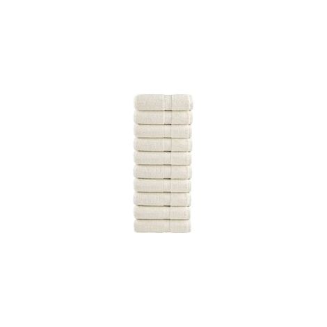 Hochwertige Gästeservietten, 10er-Set, cremeweiß, 30 x 50 cm, 600 g/m² - Crezuo