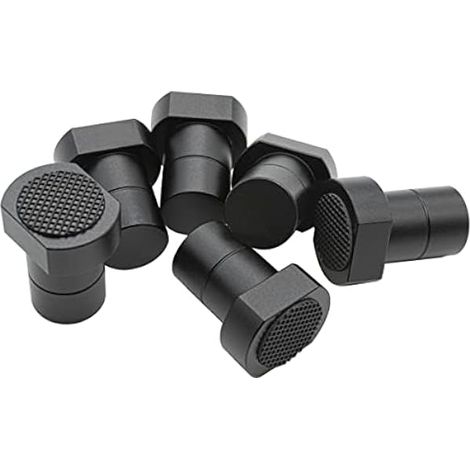 6 Stück Aluminiumlegierung Bankhaken Bank-Hundeklemme Holzbearbeitungstisch Spannbacken Werkbank Positionierung Hobelstopfen Hunde-Klemme Hobelbank Zubehör für 20mm Hundeloch(Schwarz) (1/5)