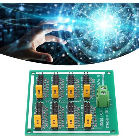 Carte de résistances CMS programmables et ajustables de 0 à 9999999,9 Ω avec résistance de 0,1 Ω pour moteur pas à pas, compatible avec Arduino UNO MEGA et automates programmables (sans rails). (1/5)