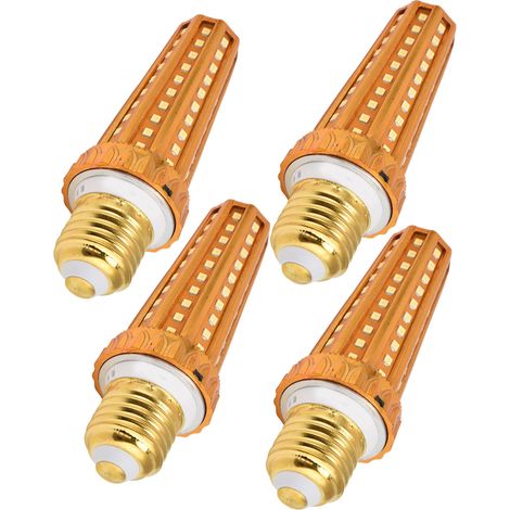 Lot de 4 ampoules LED maïs E27 17W 3200LM pour intérieur, entrepôt, sous-sol, atelier, blanc chaud (1/5)