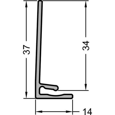 GUTMANN Putzkantenprofil PK 34/500, Aluminium (1/3)