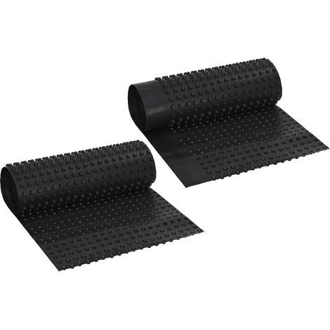 Dimpled Drainage Sheet 2 pcs Black 0.5 x 20 m HDPE vidaXL