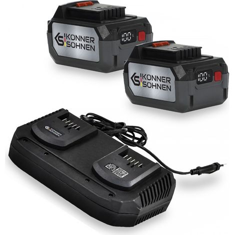 Chargeur double rapide de batteries rechargeables 20V KS C35A-2 + KS 20V4-1 (2 pcs) (1/2)