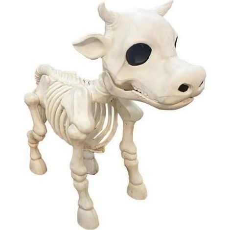Squelette de Vache DéCoration DHalloween Statue de Vache Squelette DéCoration de Squelette de Vache Halloween DéCorations de (1/4)
