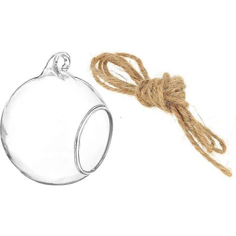 Lot de 2 ou 4 bougeoirs en verre de 6 cm, globes pour bougies chauffe-plat suspendus, terrarium, bougeoir pour mariage, vase, décoration pour la maison ou le bar