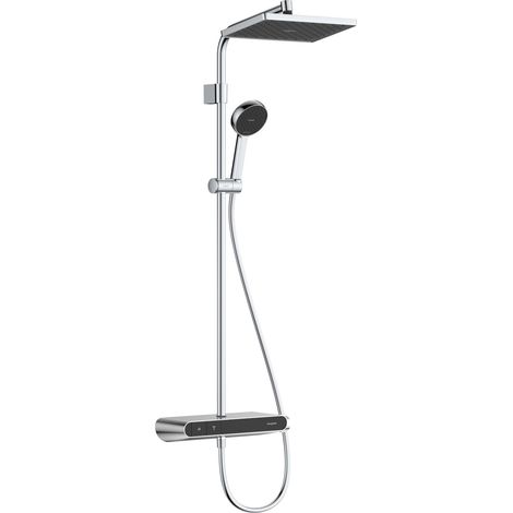 SET DE DOUCHE AVEC THERMOSTAT, 29X18 CM, 2 JETS, ECOSMART+, CHROME HANSGROHE 28649000