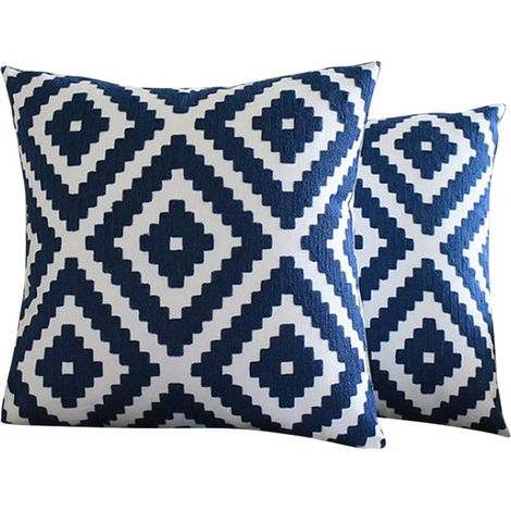 100% cotton pillowcases, soft classic embroidery. Decorative square vintage retro cushion cover for living room, sofa, bedroom (45.7 x 45.7 cm) (1/5)