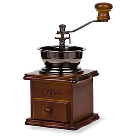 Moulin à café manuel en bois avec manivelle, mouture réglable pour expresso, cafetière à piston et café filtre, idéal pour la maison, le bureau et les voyages.-AquaForge (1/5)