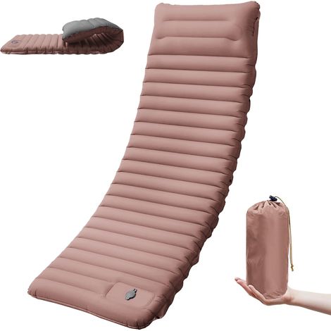 (Jaune désert) Tapis de sol de camping épais de 10 cm (4 pouces), adapté au camping, à la randonnée et à la pêche. (1/5)