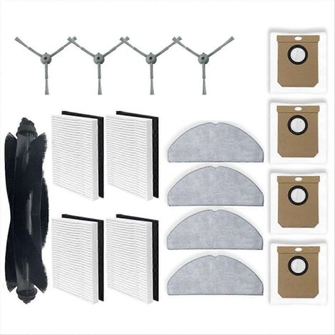 Pièces détachées pour aspirateurs hybrides Eufy G50/L60/L60 Hybrid SES : brosse principale, brosse latérale, filtre HEPA et chiffon de nettoyage. (1/5)