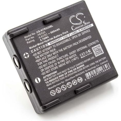 vhbw Batterie compatible avec Potain Ergo Nova, P-63418-95, 346 opérateur télécommande industrielle (600mAh, 9,6V, NiMH)