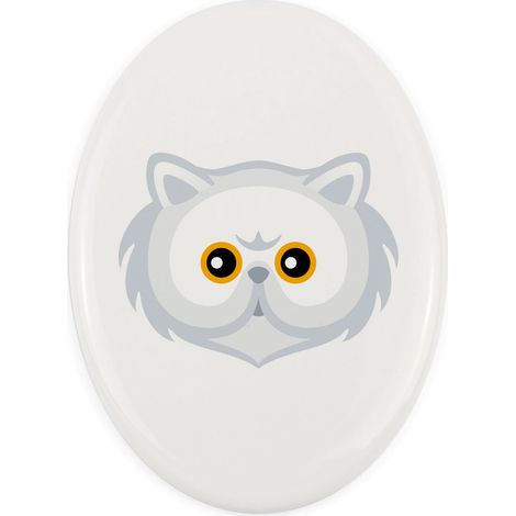 Persiano - piastrella in ceramica per tomba con grafica e iscrizione di Art-Dog (1/4)