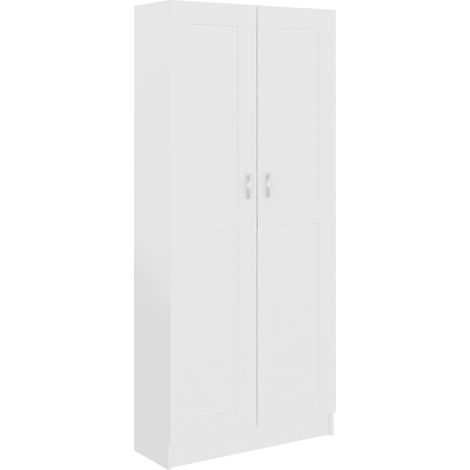 vidaXL Book Cabinet White 82.5x30.5x185.5 cm Engineered Wood
