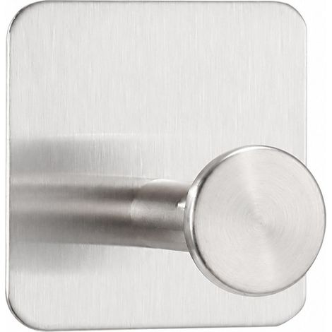 Selbstklebende Haken aus Edelstahl, Metallhaken ohne Bohren, quadratische Spiegelnägel, für Zuhause (1/5)