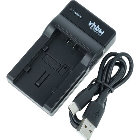 vhbw USB-C Ladegerät kompatibel mit JVC EVERIO GZ-GX1, GZ-GX1BEU, GZ-EX515, GZ-EX515BEU, GZ-EX510BEU Kamera - Ladeschale + USB-C Kabel Ladeanzeige (1/5)