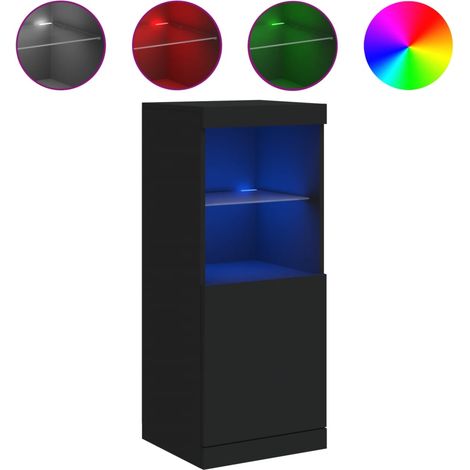 Buffet avec lumières LED noir 41x37x100 (1/5)