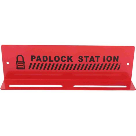 Station cadenas consignation murale rouge acier alarme gestion verrouillage sécurité atelier (1/5)