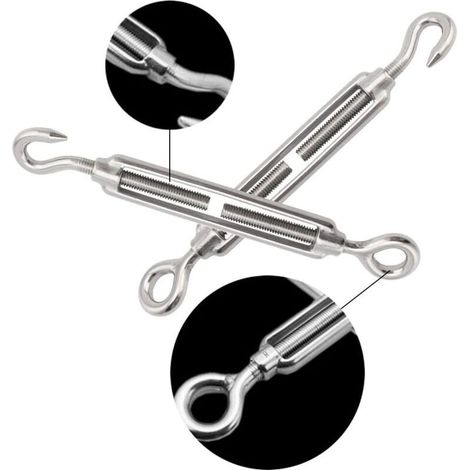 Tendeur De Cable, Ridoir M4, Tendeur Cable Inox, 4 PcsTendeur Cable Acier, Cable Tendeur, Tendeur Cable, Tendeur Inox, Tendeur Acier, Tendeur Vis, élingue Inox, Cable Avec Tendeur, Tendeur Fil (1/3)
