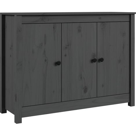 Maison Exclusive - Aparador de madera maciza de pino gris 100x35x (1/5)