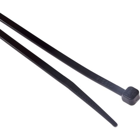 Serre-câble RS PRO Noir en Nylon 66, 150mm x 3,6 mm ( Prix pour Sachet de 100 )