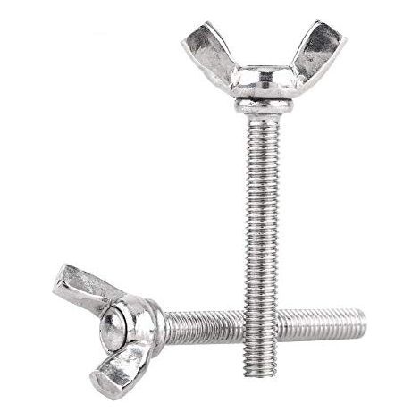 Kit de Vis à Oreilles M5 en Acier Inoxydable 304, 5 Pièces avec Rondelles, Longueurs 12mm à 40mm, Argenté, pour Fixation Métallique Bricolage (1/5)