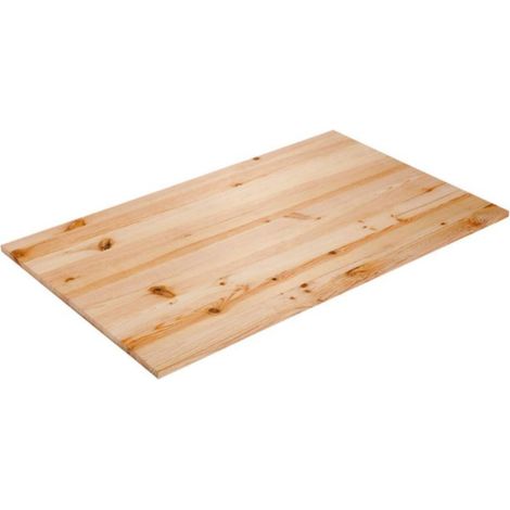 Plan de travail bois massif Pin Rustique pleines lames L.240 x P.65 cm, Ep.26 mm