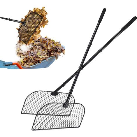 Râteau À Feuilles Collecteur Large à Manche Long Anti-Dérapant Râteau À Feuilles Léger Pour Jardin pour Extérieur Pelouse Jardin Terrasse Nettoyage Débris Végétaux (1/5)