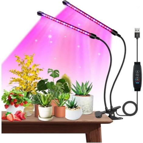 Horticulture-Lampe 20W mit 40 LEDs für Zimmerpflanzen - 360° schwenkbar - 3 Beleuchtungsmodi