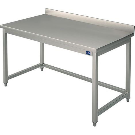 Table Inox de Travail avec Dosseret Gamme 600 - Virtus