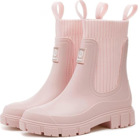 Bottes de Pluie Femme Imperméables Cheville Bottes en Caoutchouc (1/5)