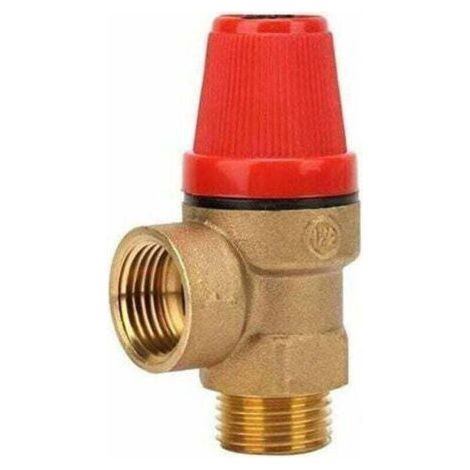 Soupapes de décharge à filetage mâle 1/2" - Soupape de sécurité en laiton pour eau/huile/gaz (3 bar) (1/5)