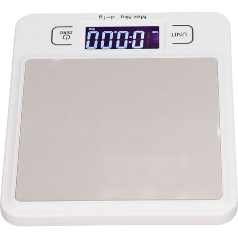 Balance de Cuisine 5kg Précision 1g Affichage Numérique Pèse-Aliment pour Pâtisserie Thé (1/5)