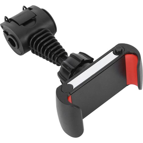 Support de Téléphone pour Club de Golf, Pince de Fixation 360° Rotative pour Enregistrement Vidéo et Diffusion en Direct, Noir et Rouge (1/5)