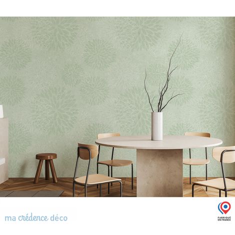 Papier peint : Fleurs et feuilles fines - Intissé - L.300 x H.280 cm - Rouge saumon (1/3)