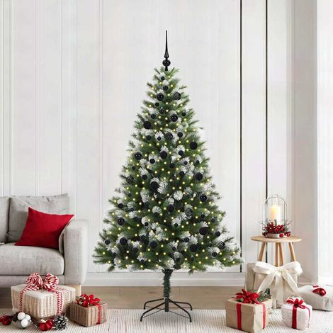 vidaXL Künstlicher schwenkbarer Weihnachtsbaum mit flockigem Schnee (1/5)