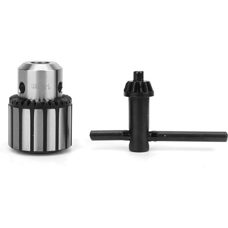 Mandrin de perçage acier rapide Haute Précision Cône B12 avec Clé 1-10mm (1/5)