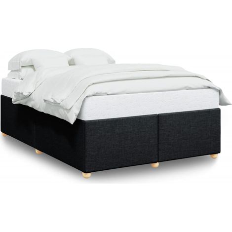 Lit Double, Lit Contemporain, Cadre de Lit noir 140x200 cm tissu q7563 (1/5)