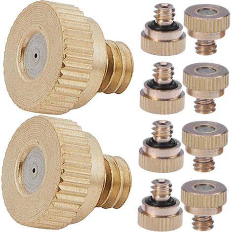 10 Pcs Solid Stainless Steel Low Pressure Misting Nozzles for Outdoor Garden Watering System Refreshing Sprayer Accessories Patio Terrace Hose Accessories (1/5)