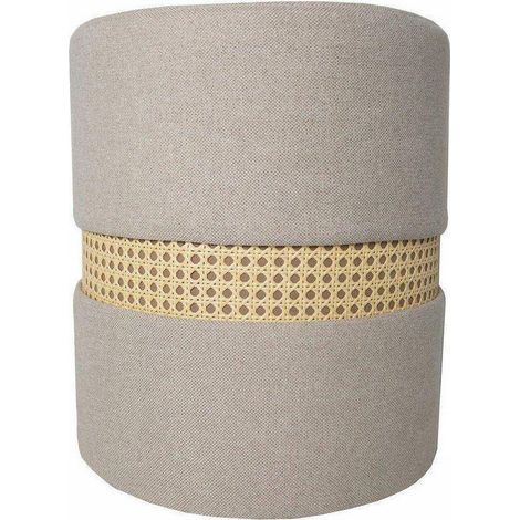 Today Palma Hocker Textil Leinen-Effekt 35x40 cm