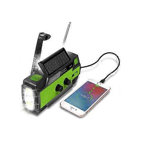 Notfallradio mit Solarladefunktion, wasserdicht (IPX3), LED-Taschenlampe, für Notfälle, Reisen, Camping und Wandern geeignet
