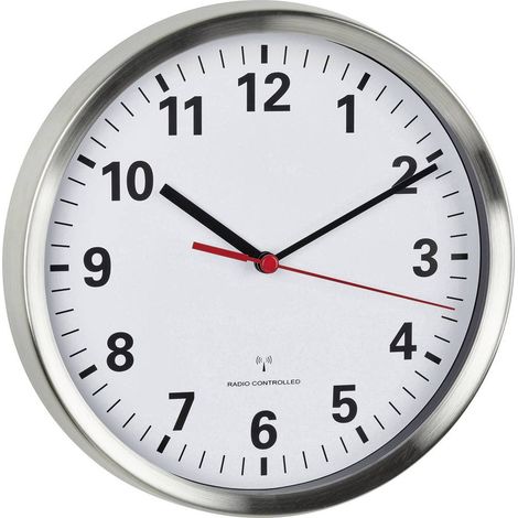 TFA Dostmann 60.3529.02 Radiocontrollato Orologio da parete 22 cm x 45 mm Alluminio Movimento silenzioso (senza scatti) (1/4)