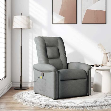Massage-Relaxsessel, Stoff, Dunkelgrau vidaXL (1/5)