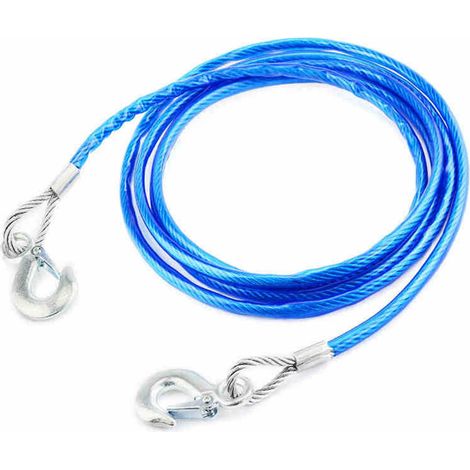 Câble de treuil en acier caoutchouté renforcé, résistant à l'usure pour SUV, camion, ATV, UTV - 4m/13.1ft - Capacité 5 tonnes (1/5)