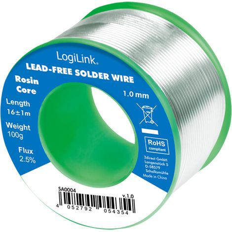 Logilink Stagno in Rotolo per Saldatura Senza Piombo Rame 1 mm 100g (1/4)